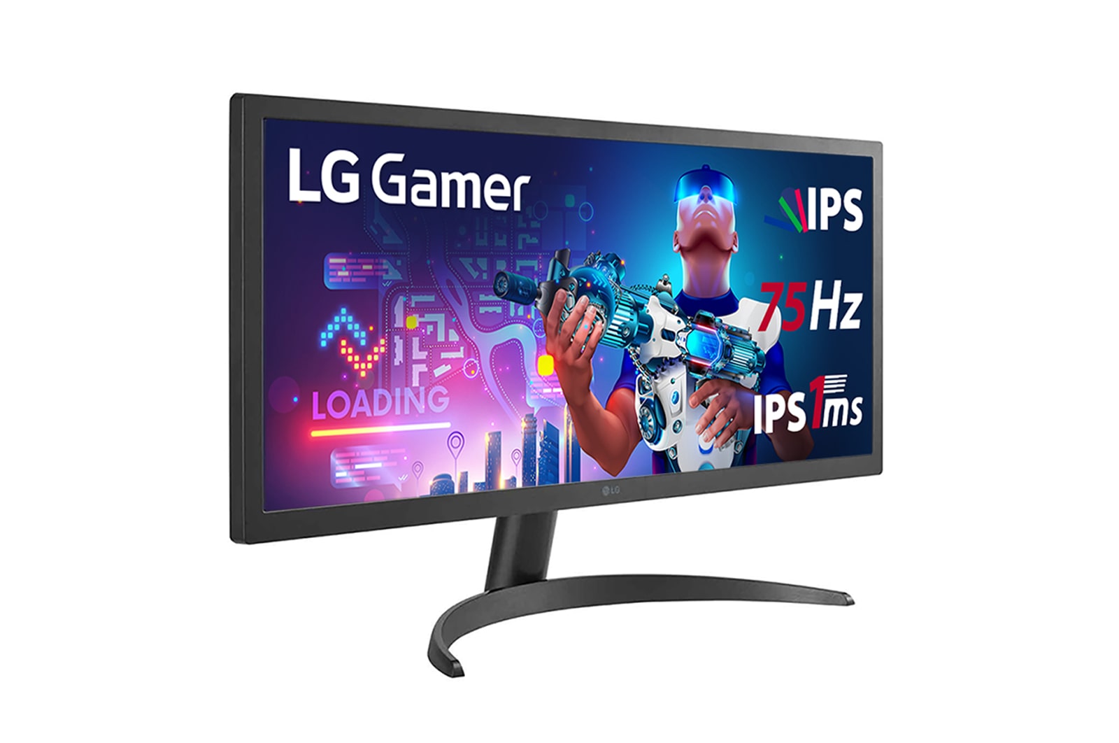 LG Monitor LG UltraWide 26'' IPS Full HD 2560x1080 75Hz 1ms (MBR) HDMI HDR10 AMD FreeSync™ 26WQ500-B, 26WQ500-B